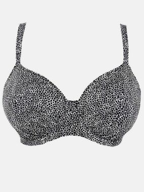 FREYA AS4616 RUN WILD MOLDED BIKINI TOP IN BLACK ANIMAL PRINT- 36I